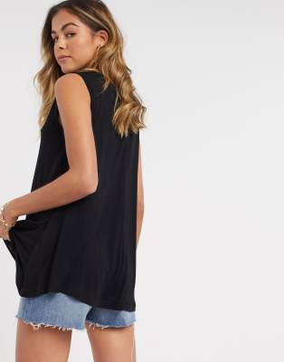 asos black vest top