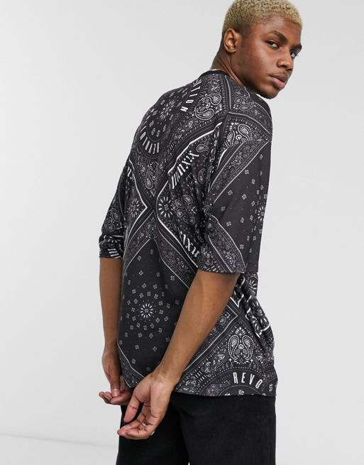 ASOS DESIGN oversized t-shirt with all over bandana print