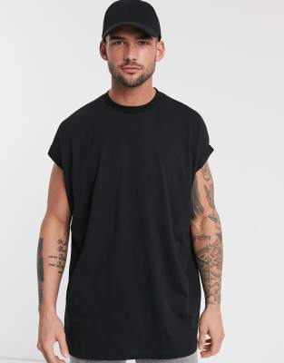 black t shirt rolled up sleeves