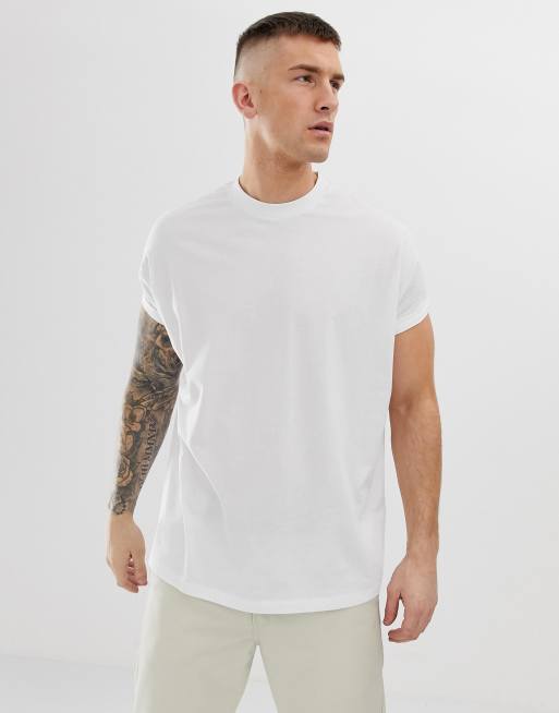 ASOS DESIGN oversized t-shirt with crew neck in white - WHITE