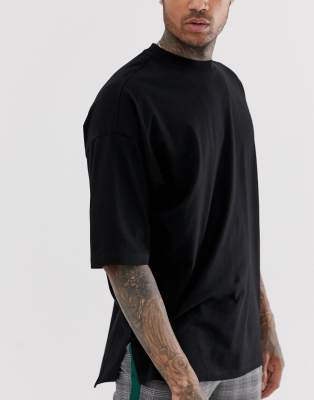 black tee shirt side view