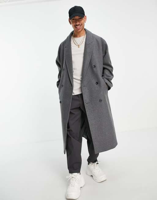 Asos mens hot sale grey coat