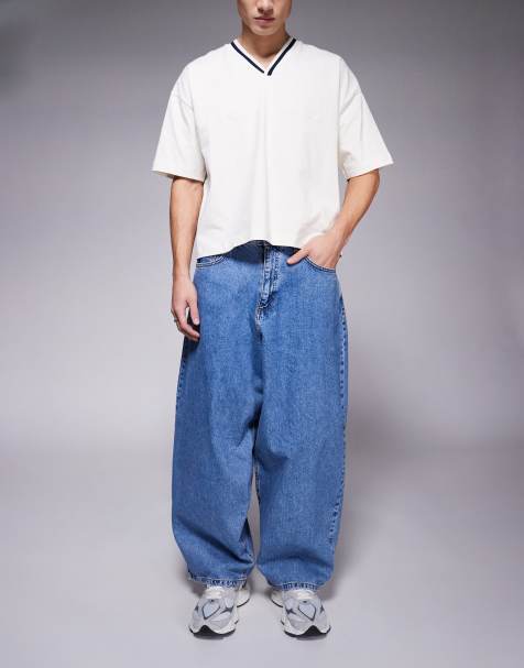 ASOS DESIGN - Oversized løstsiddende jeans i lys vask - view 1