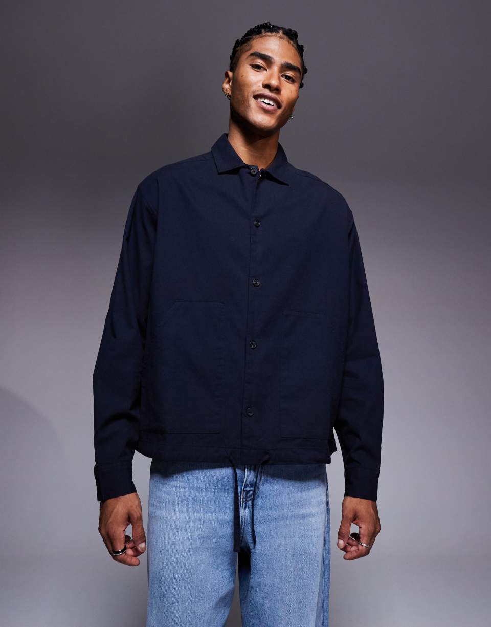 Oversized cord shirt