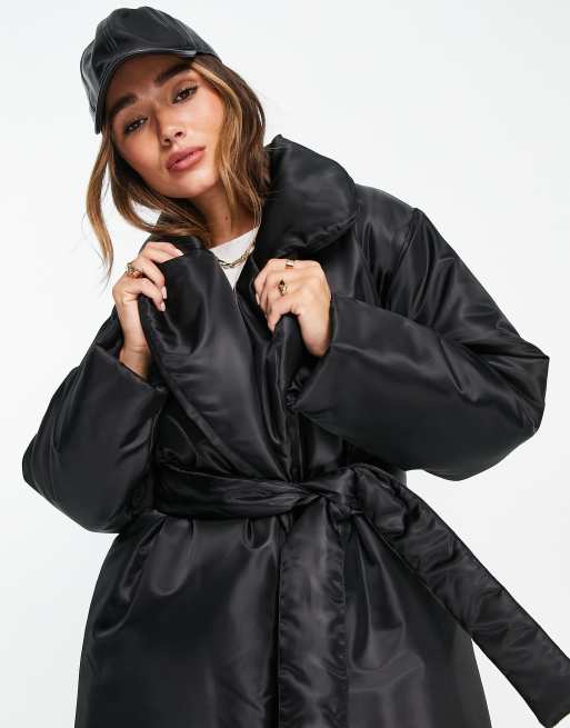 Black puffer coat outlet asos