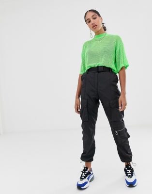 ASOS DESIGN oversized mesh t-shirt in neon green | ASOS