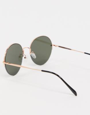 round gold frame sunglasses