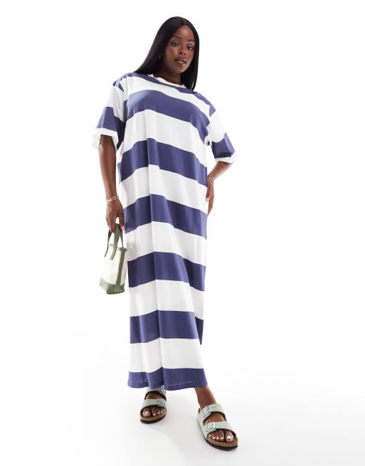 Striped t shirt dress outfit online