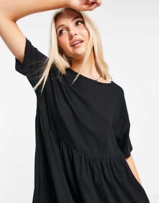 black smock dress asos