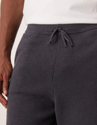 ASOS DESIGN OVERSIZED MIDWEIGHT KNITTED COTTON SHORTS CO-ORD