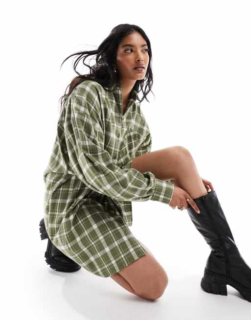 Zara plaid clearance shirt dress