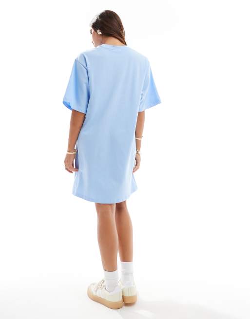 Oversized blue t shirt dress best sale