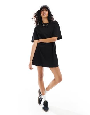 ASOS DESIGN oversized mini t-shirt dress in black | ASOS