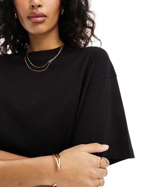 ASOS DESIGN oversized mini t-shirt dress in black | ASOS
