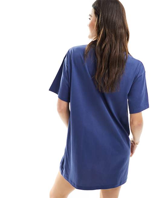 asos t shirt dress DESIGN Petite oversized mini t-shirt in pink it drapes effortlessly for a flattering silhouette ASOS Design satin Oversized Mini