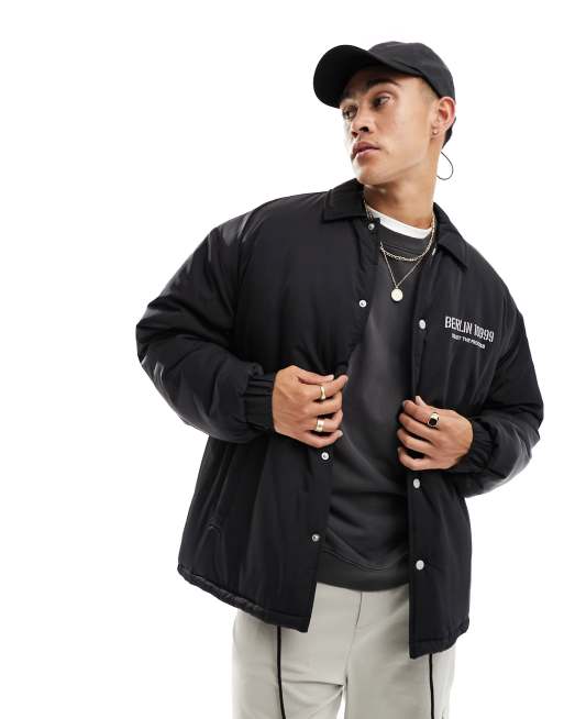 Oversized Nylon Coach Jacket