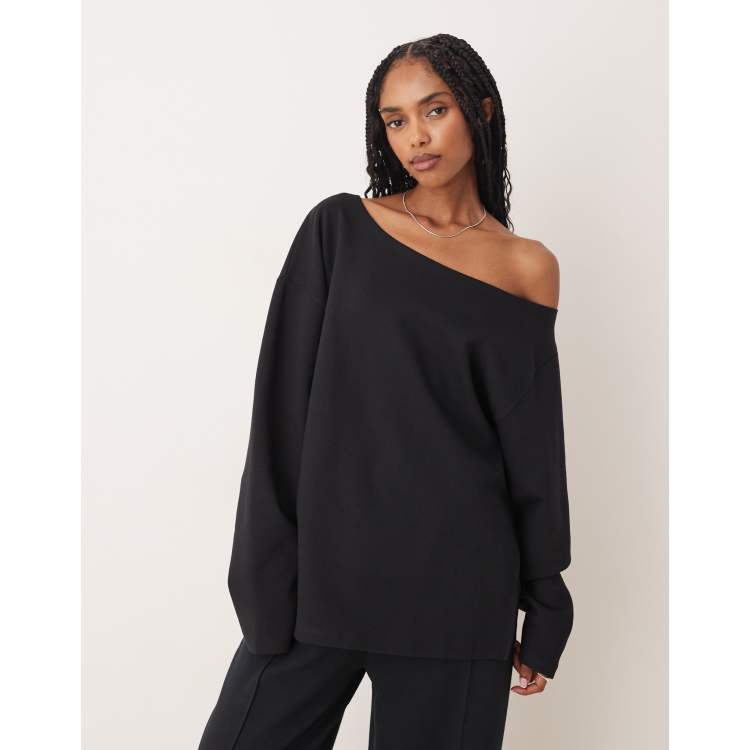 トップス dich henderson OFF SHOULDER SWEAT BLACK 208780249-1-black?$n_750w$&wid