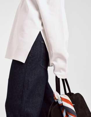 Asos Design Oversized Off Shoulder Interlock Sweatshirt In White