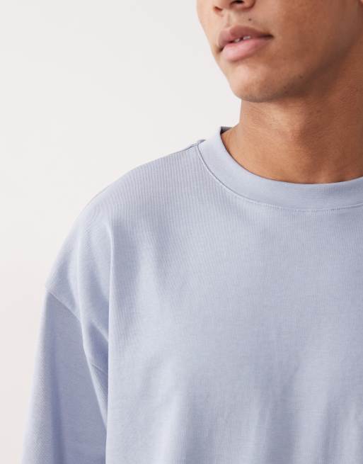 ASOS DESIGN - Oversized og blå T-shirt i kraftig kvalitet, 5 af 5