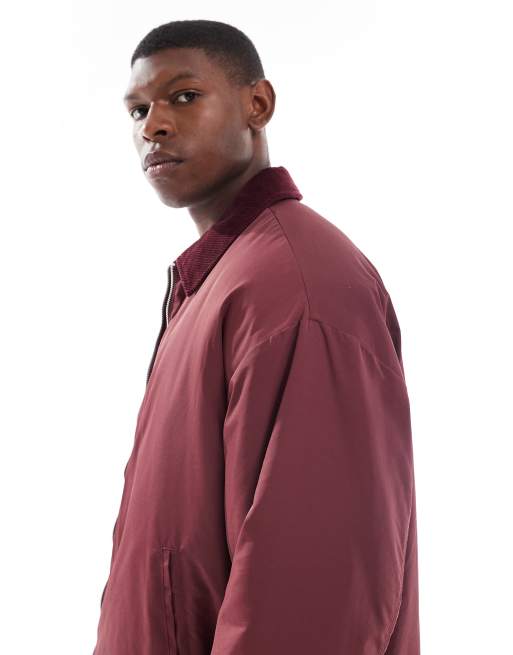 ASOS DESIGN - Oversized og bordeauxrød jakke med fløjlskrave , 5 af 5