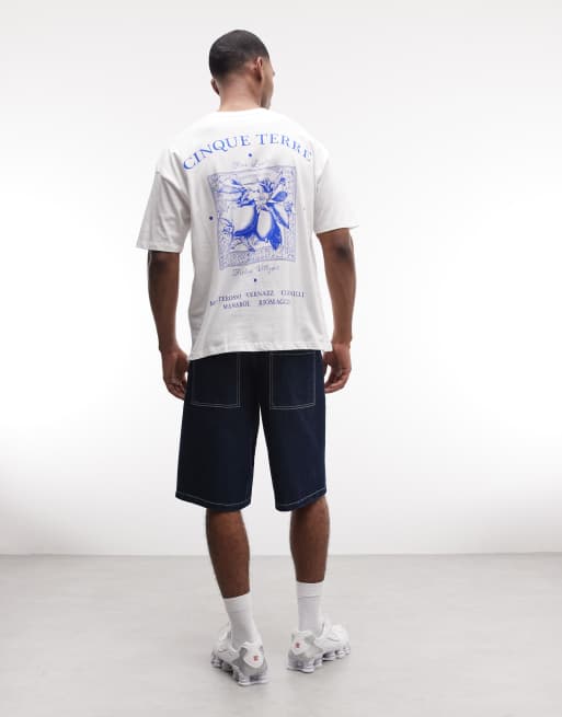 ASOS DESIGN - Oversized og hvid T-shirt med grafisk citronprint, 2 af 5