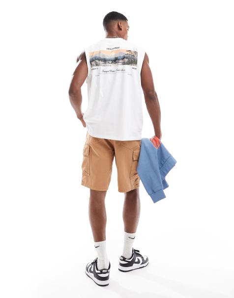 ASOS DESIGN - Oversized og hvid tanktop med print på front og ryg - view 1