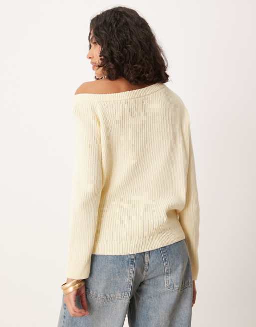 ASOS DESIGN oversized one shoulder jumper, 2 of 4