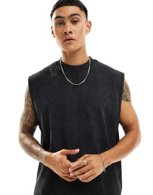 ASOS DESIGN - Oversized overdel i sort