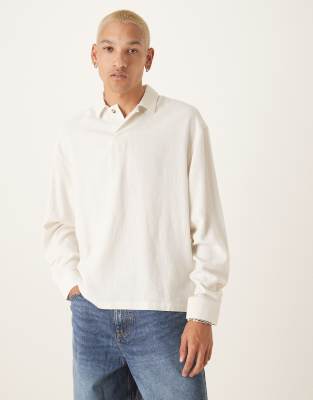 Asos Design Oversized Overhead Boxy Linen Blend Shirt