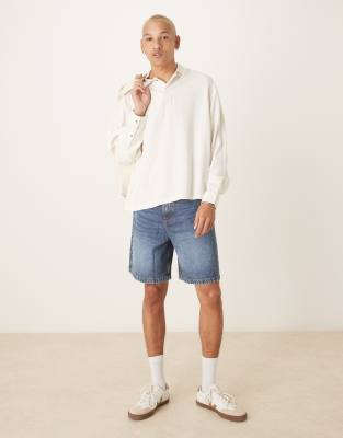 Asos Design Oversized Overhead Boxy Linen Blend Shirt