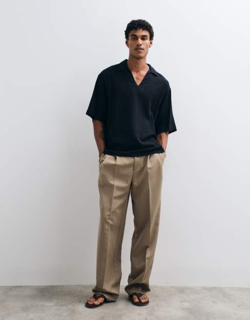 ASOS DESIGN oversized overhead broderie shirt in black, 3 of 5