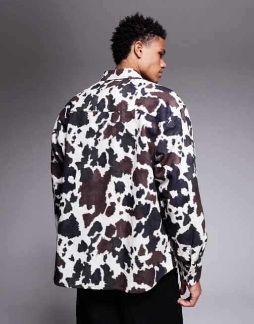 ASOS DESIGN - Oversized overhemd met koeienprint, 3 van 5