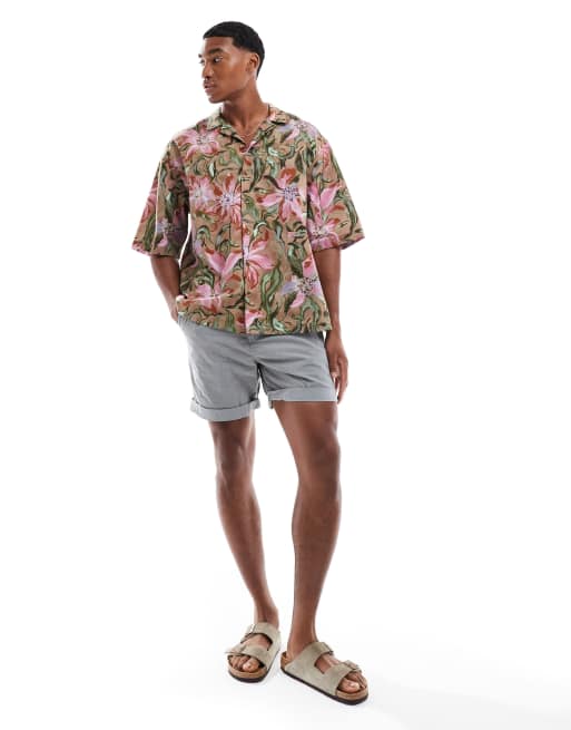 ASOS DESIGN - Oversized overhemd met reverskraag en bloemenprint, 3 van 4