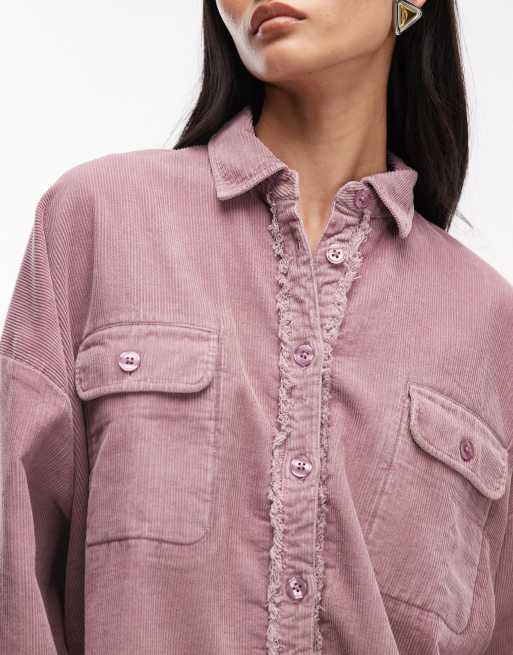 ASOS DESIGN - Oversized overhemdjurk met zakken in lila met wassing, 4 van 4