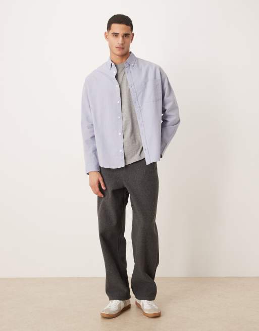ASOS DESIGN - Oversized Oxford overhemd in jaren 90-stijl in blauw, 2 van 5