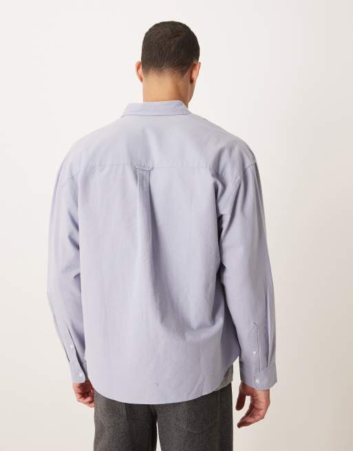 ASOS DESIGN - Oversized Oxford overhemd in jaren 90-stijl in blauw, 3 van 5