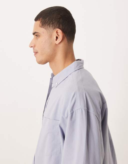 ASOS DESIGN - Oversized Oxford overhemd in jaren 90-stijl in blauw, 4 van 5