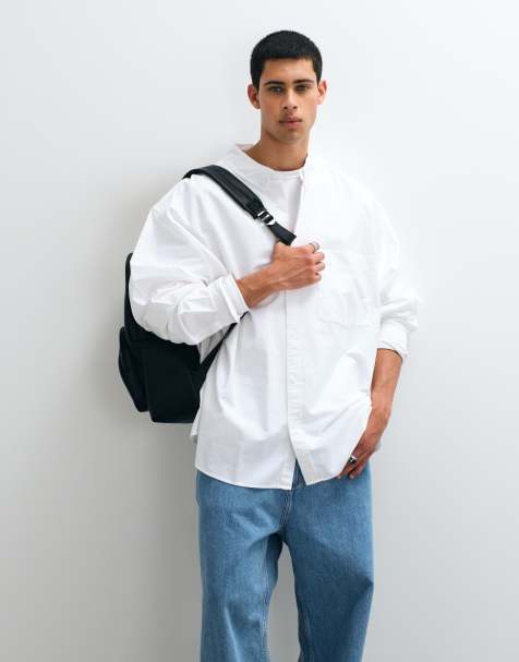 ASOS DESIGN oversized oxford shirt in white - view 1