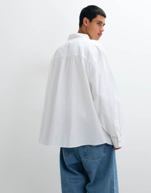 ASOS DESIGN oversized oxford shirt in white, 4 of 5