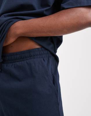 Asos Design Oversized Pajama Set In Blue
