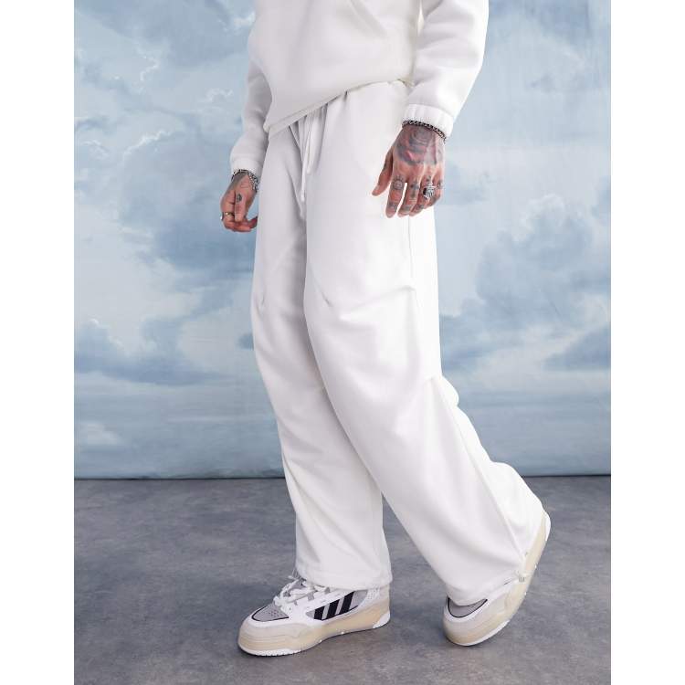 Mens white sweatpants hot sale with pockets