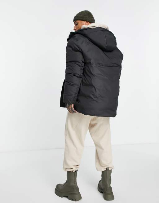 ASOS DESIGN oversized parka jacket in black ASOS