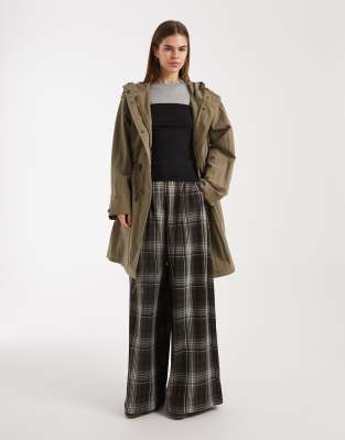 Asos Design Oversized Parka Jacket In Multi