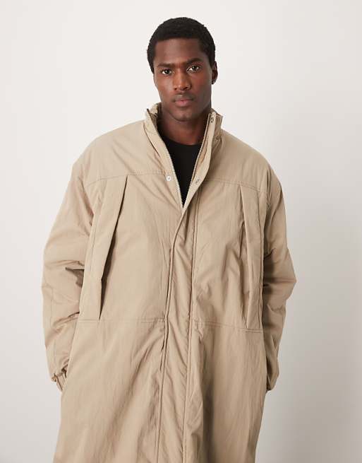 ASOS DESIGN oversized parka jacket in stone | ASOS ASOS DESIGN oversized parka jacket in stone | ASOS