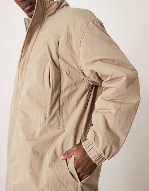 ASOS DESIGN oversized parka jacket in stone | ASOS ASOS DESIGN oversized parka jacket in stone | ASOS