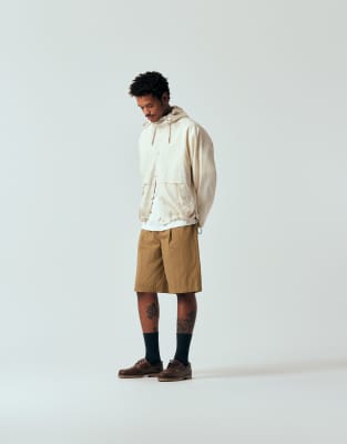 Asos Design Oversized Plaid Windbreaker Jacker In Neutral