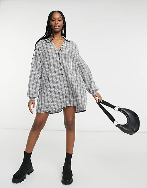 Jumpsuits & Playsuits oversized playsuit in gingham check 