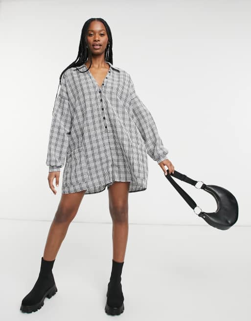 ASOS DESIGN oversized playsuit in gingham check | ASOS