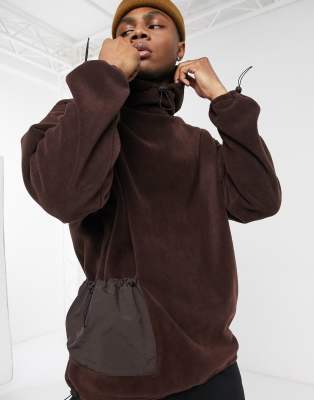 brown fleece hoodie