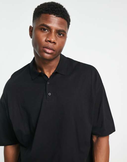 Asos black outlet polo